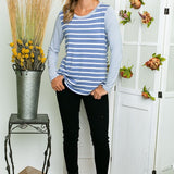 STRIPE LONG SLEEVE TOP - Crazy Like a Daisy Boutique #