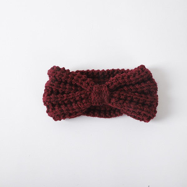 KNITTED BOW WINTER HEAD BAND - Crazy Like a Daisy Boutique #