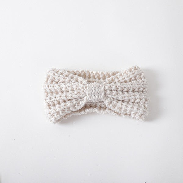 KNITTED BOW WINTER HEAD BAND - Crazy Like a Daisy Boutique #