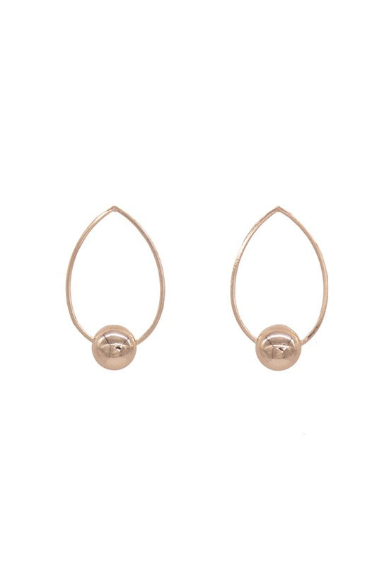 OVAL DROP SIMPLE EARRING