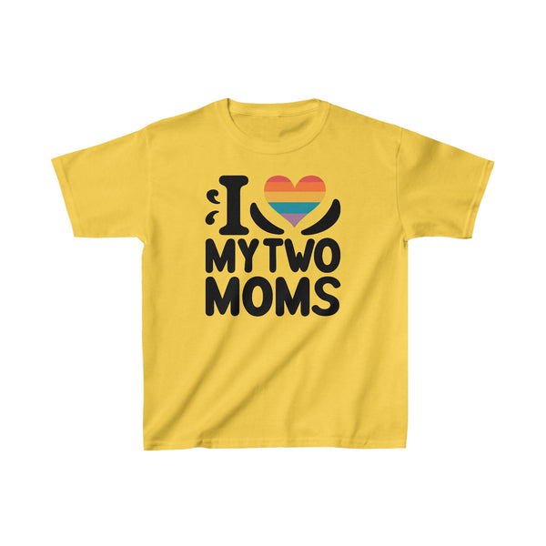 I Love My Two Moms Kids Cotton™ Tee