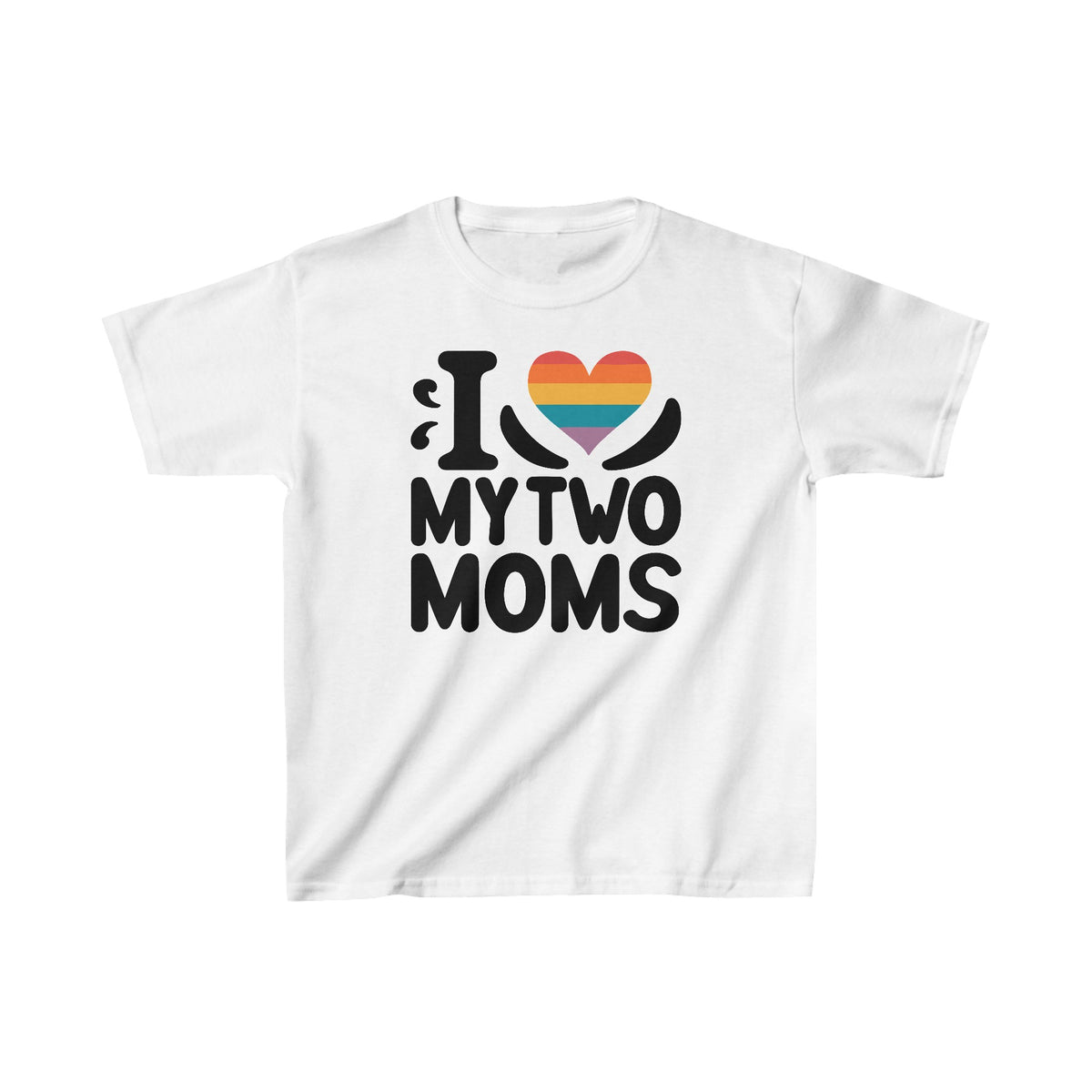 I Love My Two Moms Kids Cotton™ Tee