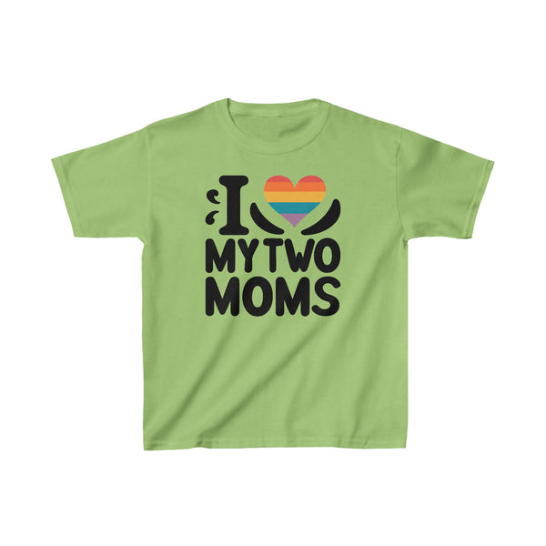 I Love My Two Moms Kids Cotton™ Tee