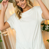 COWL NECK TWISTED BOTTOM TOP - Crazy Like a Daisy Boutique #