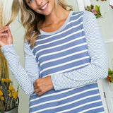 STRIPE LONG SLEEVE TOP - Crazy Like a Daisy Boutique #