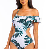 OPEN SIDED ONE PIECE BATHING SUIT WITH RUFFLED SHO - Crazy Like a Daisy Boutique #