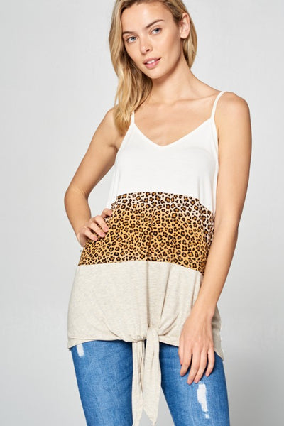 ANIMAL COLORBLOCK CAMISOLE TOP