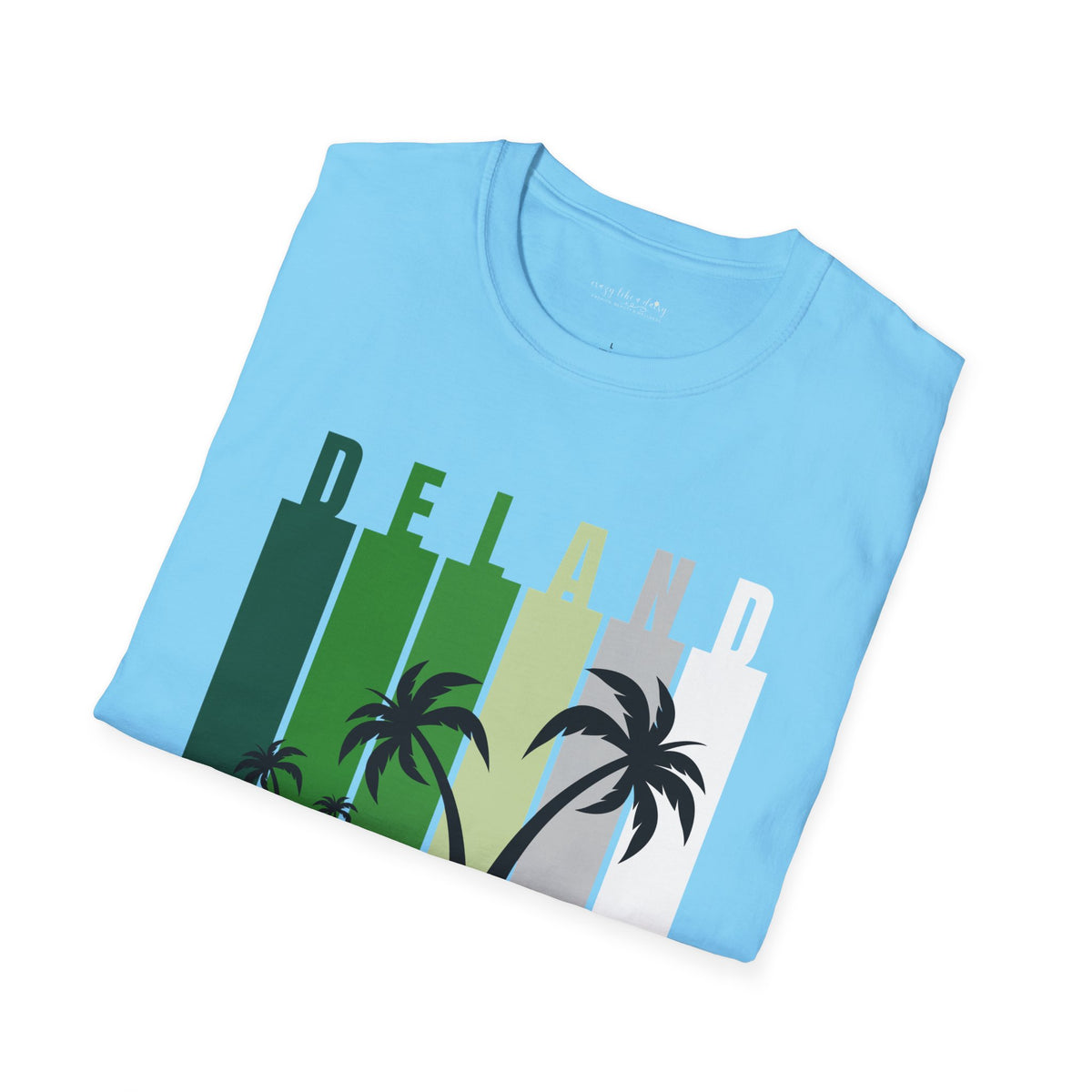 Custom COLLEGE TOWN Palm Trees - Softstyle T-Shirt