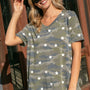 CAMO STAR PRINT TUNIC TOP