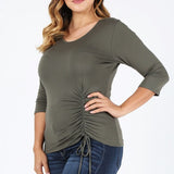 Plus Size waist tie top - Crazy Like a Daisy Boutique #