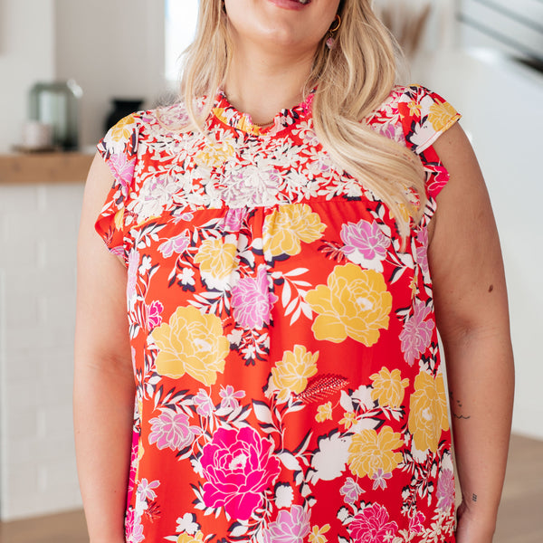 Among The Flowers Floral Top