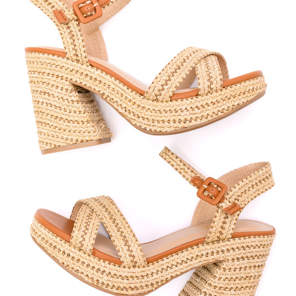 Bon Voyage Rope Woven Heel Shoes