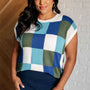 Disco Darling Checkered Sleeveless Sweater