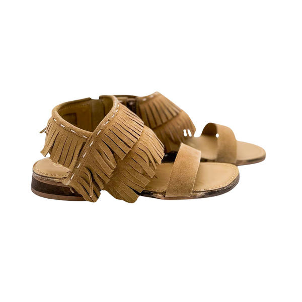 Fringe Star Sandal in Tan