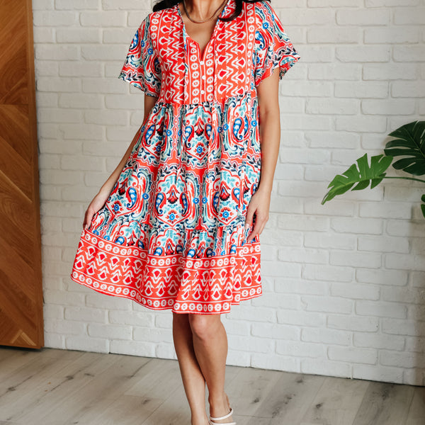 Journey On Mixed Print Dress