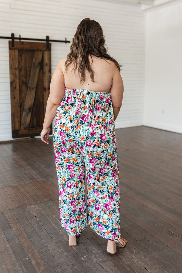 Life of the Party Floral Jumpsuit in Green