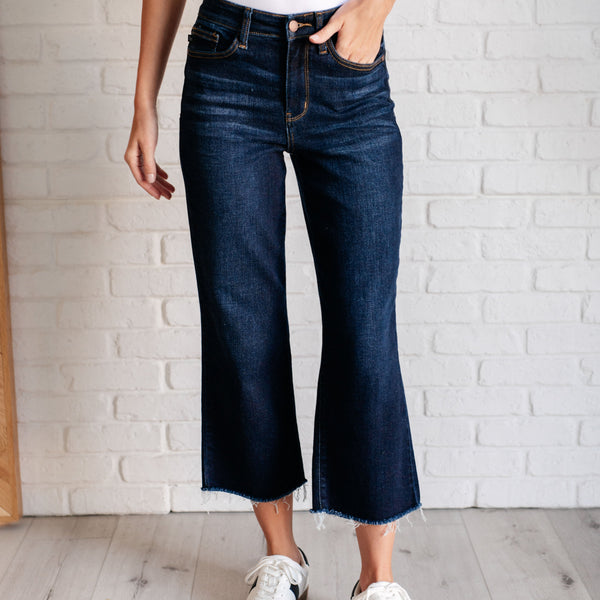 Madeline High Rise Cropped Wide Leg Jeans