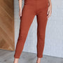 Magic Ankle Crop Skinny Pants in Rust