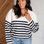 Memorable Moments Striped Sweater in White