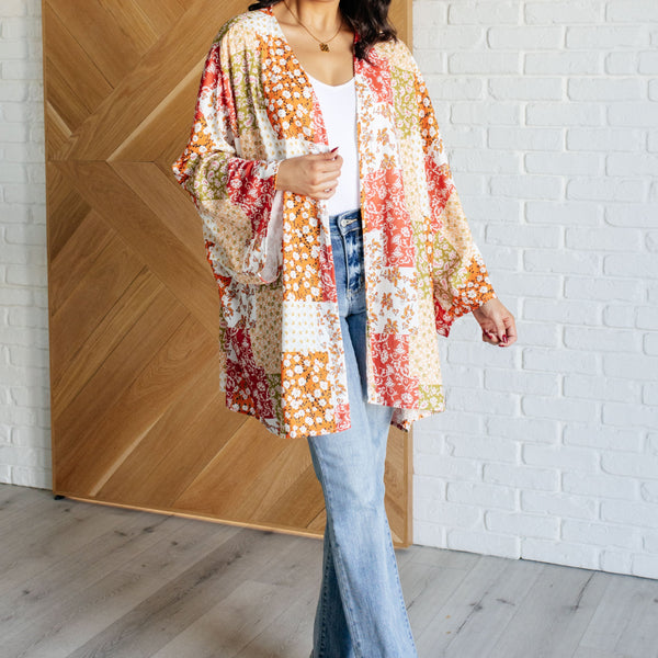 Patchwork of Feelings Mixed Floral Kimono