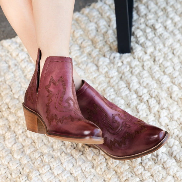 Kickin' Booties in Burgundy