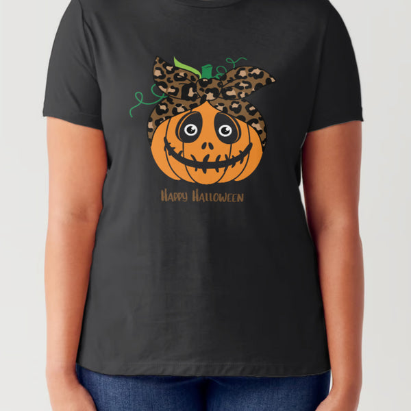 Simply Love Full Size HAPPY HALLOWEEN Pumpkin Graphic Short Sleeve Tubular T-Shirt