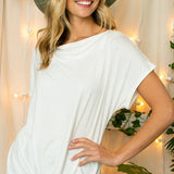 COWL NECK TWISTED BOTTOM TOP - Crazy Like a Daisy Boutique #