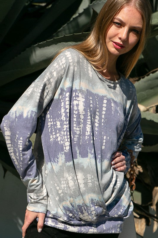 BAMBOO TIE DYE PRINT SWEATSHIRTS - Crazy Like a Daisy Boutique #