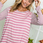 PLUS STRIPE LONG SLEEVE TOP - Crazy Like a Daisy Boutique #