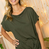 COWL NECK TWISTED BOTTOM TOP - Crazy Like a Daisy Boutique #