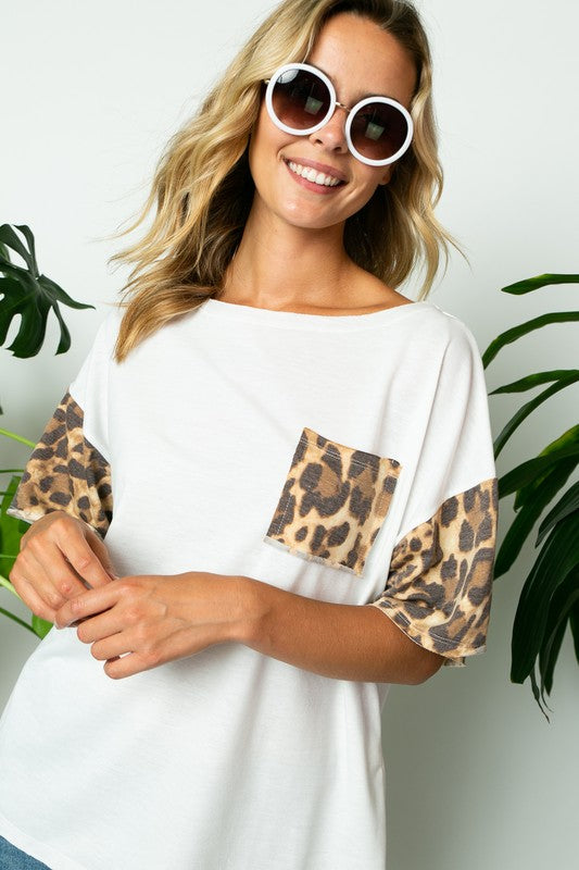 TERRY SOLID ANIMAL BOXY TOP