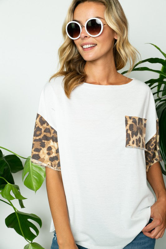 TERRY SOLID ANIMAL BOXY TOP