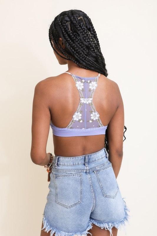 Floral Lattice Bralette - Crazy Like a Daisy Boutique #