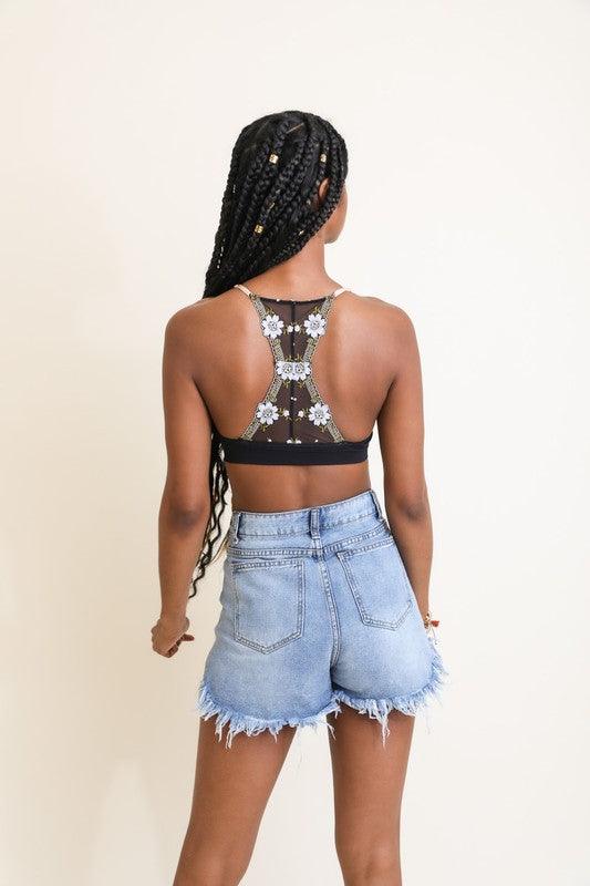 Floral Lattice Bralette - Crazy Like a Daisy Boutique #