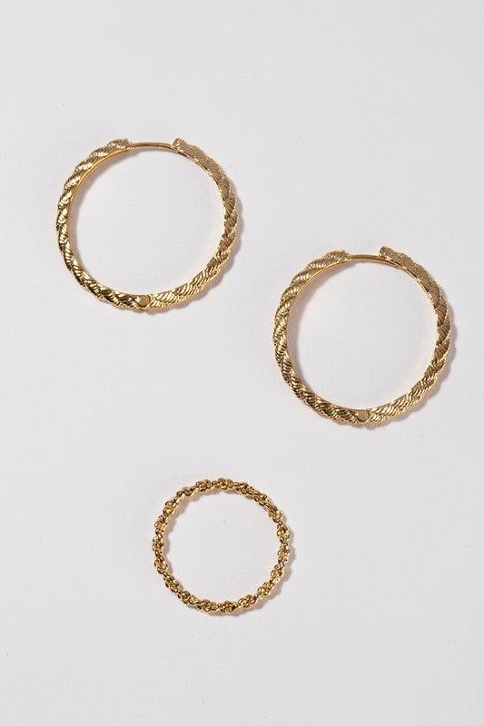 Twine ring and earring set - Crazy Like a Daisy Boutique #