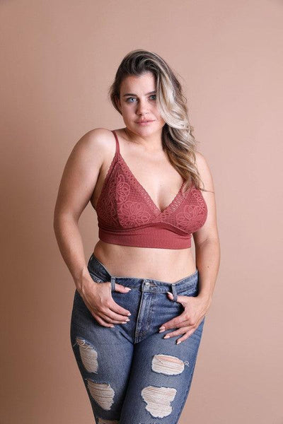 Waistband Loop Lace Brami Plus Size - Crazy Like a Daisy Boutique