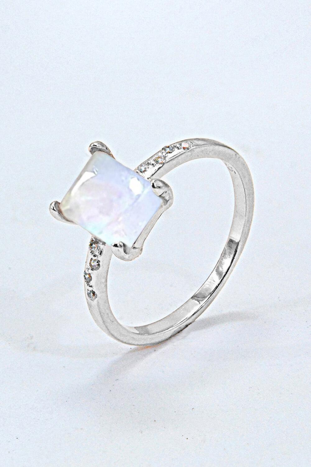 Square Moonstone Ring - Crazy Like a Daisy Boutique