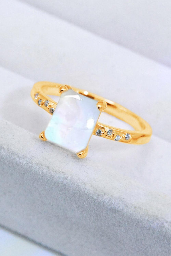 Square Moonstone Ring - Crazy Like a Daisy Boutique