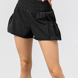 Elastic Waist Pocketed Active Shorts - Crazy Like a Daisy Boutique #