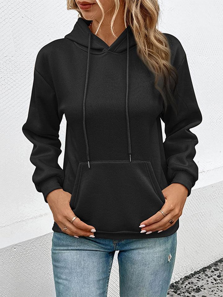 Long Sleeve Front Pocket Hoodie - Crazy Like a Daisy Boutique #