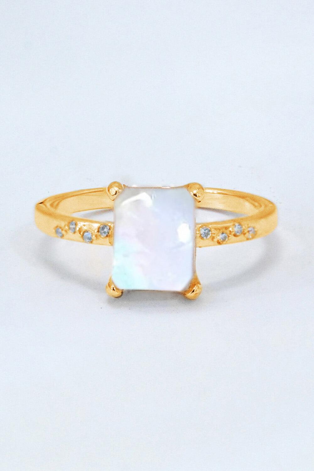 Square Moonstone Ring - Crazy Like a Daisy Boutique #