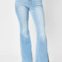 Judy Blue Full Size Mid Rise Raw Hem Slit Flare Jeans - Crazy Like a Daisy Boutique #
