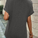 V-Neck Short Sleeve T-Shirt - Crazy Like a Daisy Boutique #