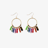 Multicolored Stone Dangle Earrings - Crazy Like a Daisy Boutique #