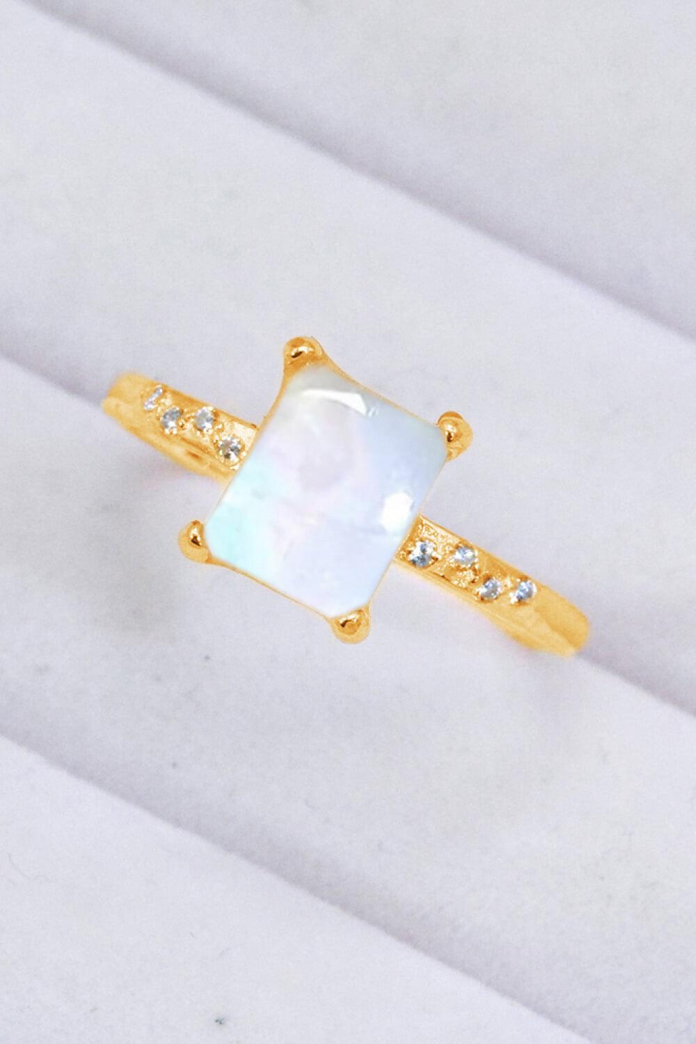 Square Moonstone Ring - Crazy Like a Daisy Boutique