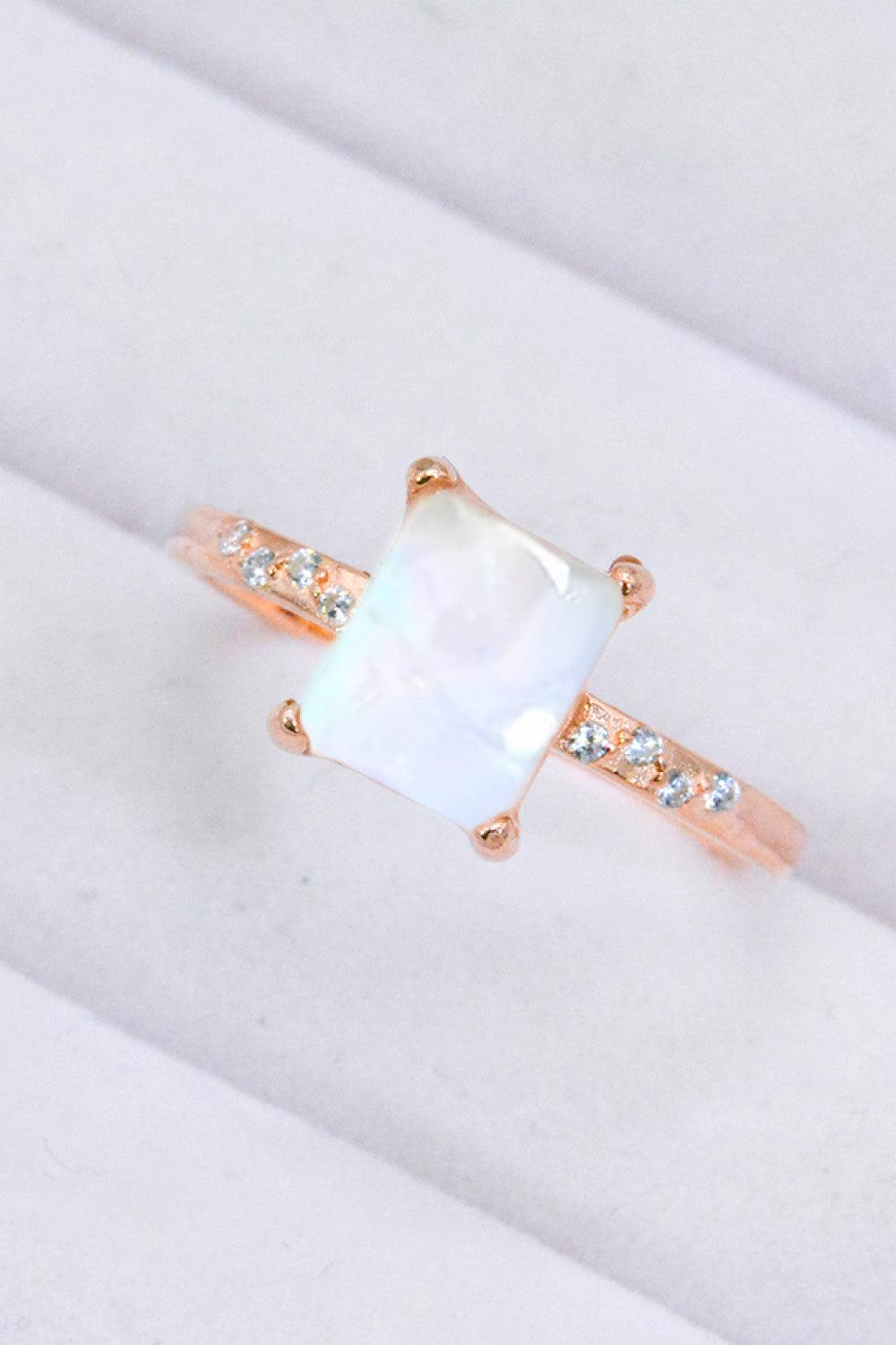 Square Moonstone Ring - Crazy Like a Daisy Boutique #