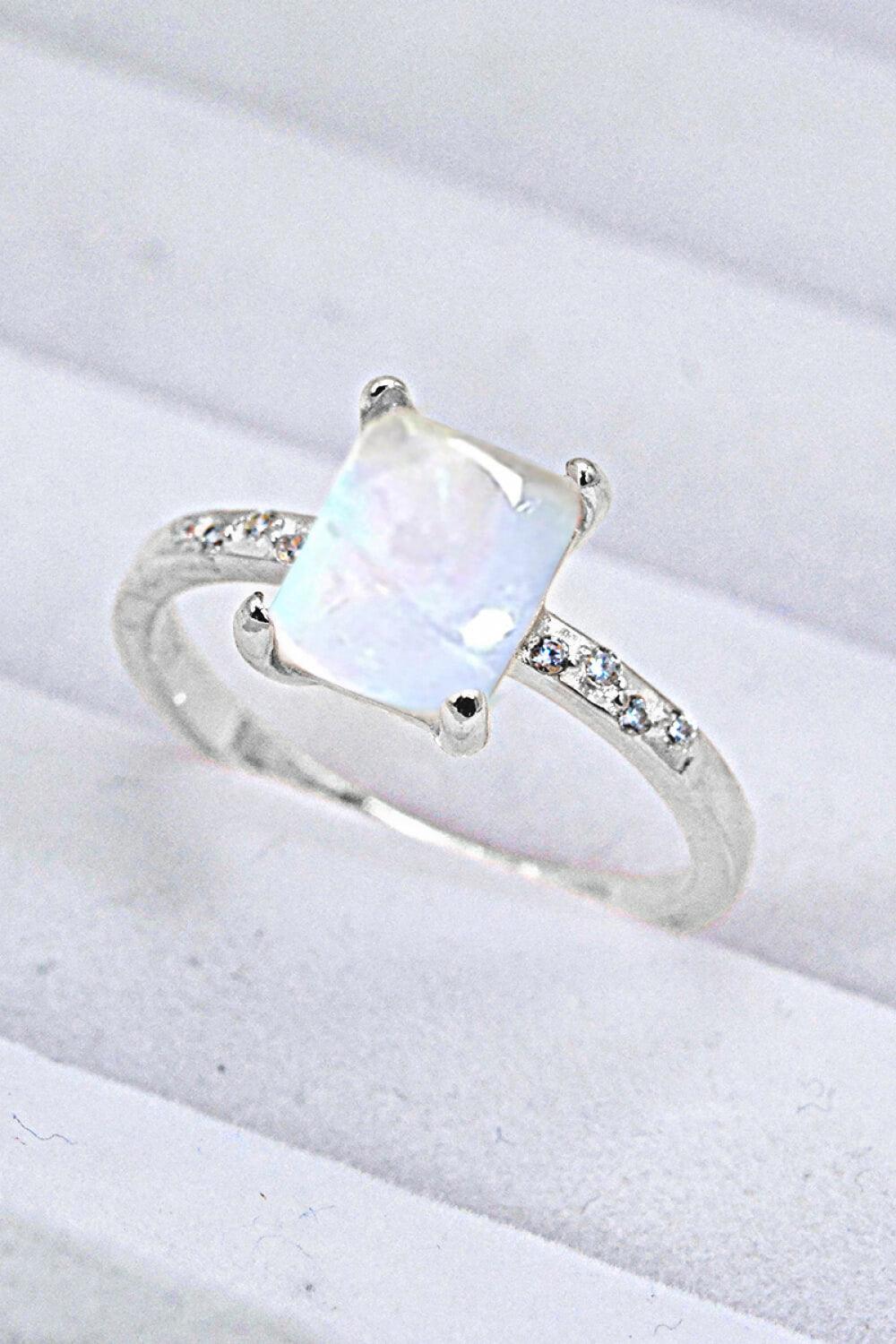 Square Moonstone Ring - Crazy Like a Daisy Boutique