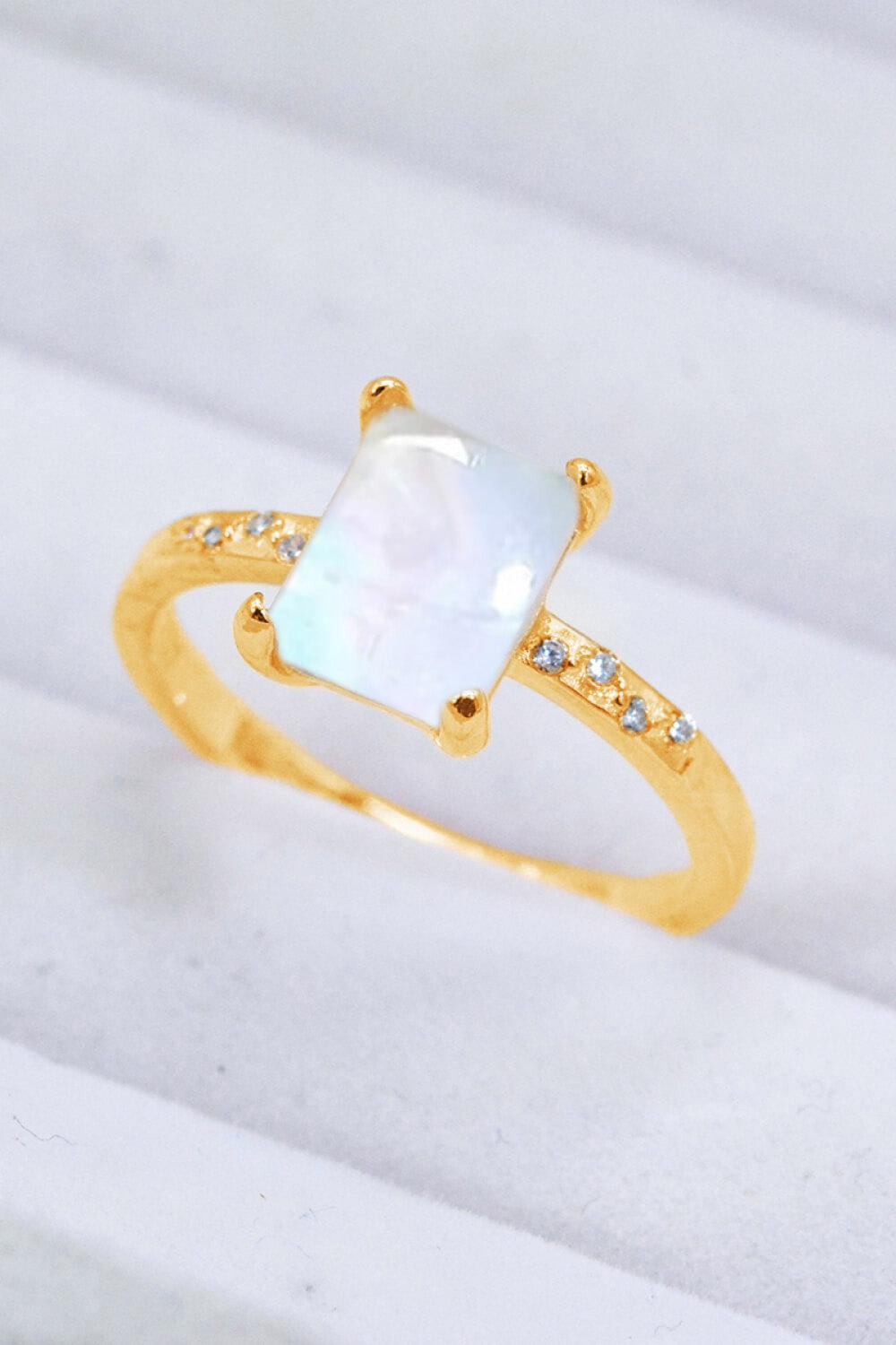 Square Moonstone Ring - Crazy Like a Daisy Boutique