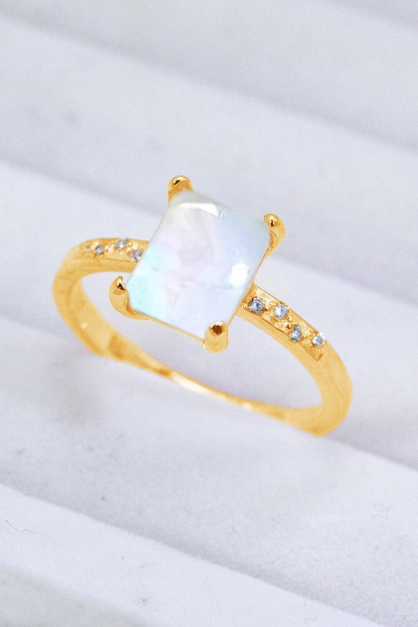 Square Moonstone Ring - Crazy Like a Daisy Boutique