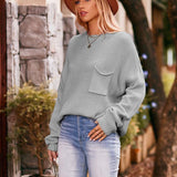 Waffle-Knit Long Sleeve Sweater - Crazy Like a Daisy Boutique #